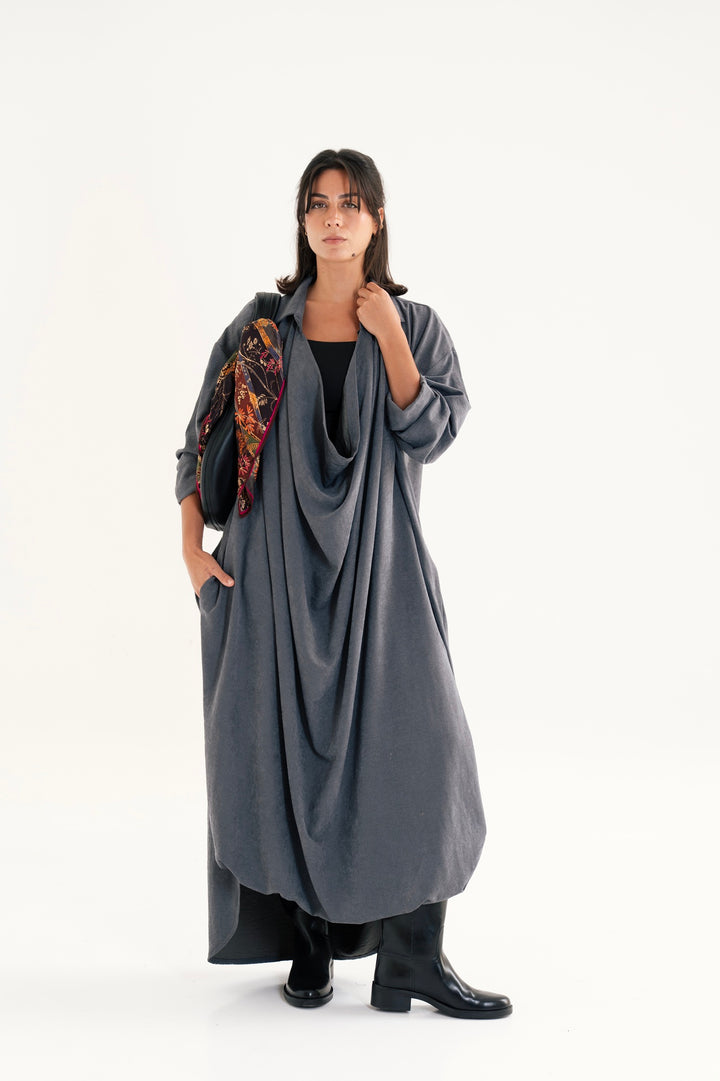 The Draped Balloon Dress