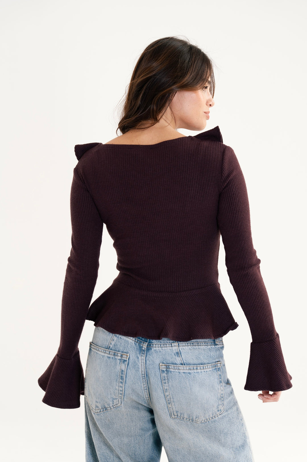 The Ruffled Knit Top