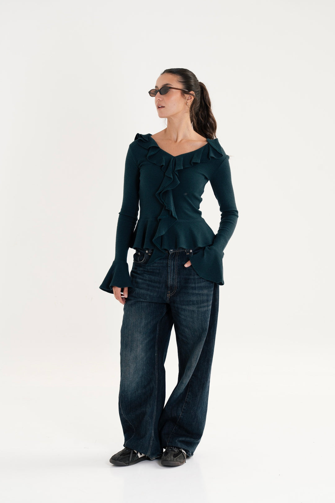 The Ruffled Knit Top