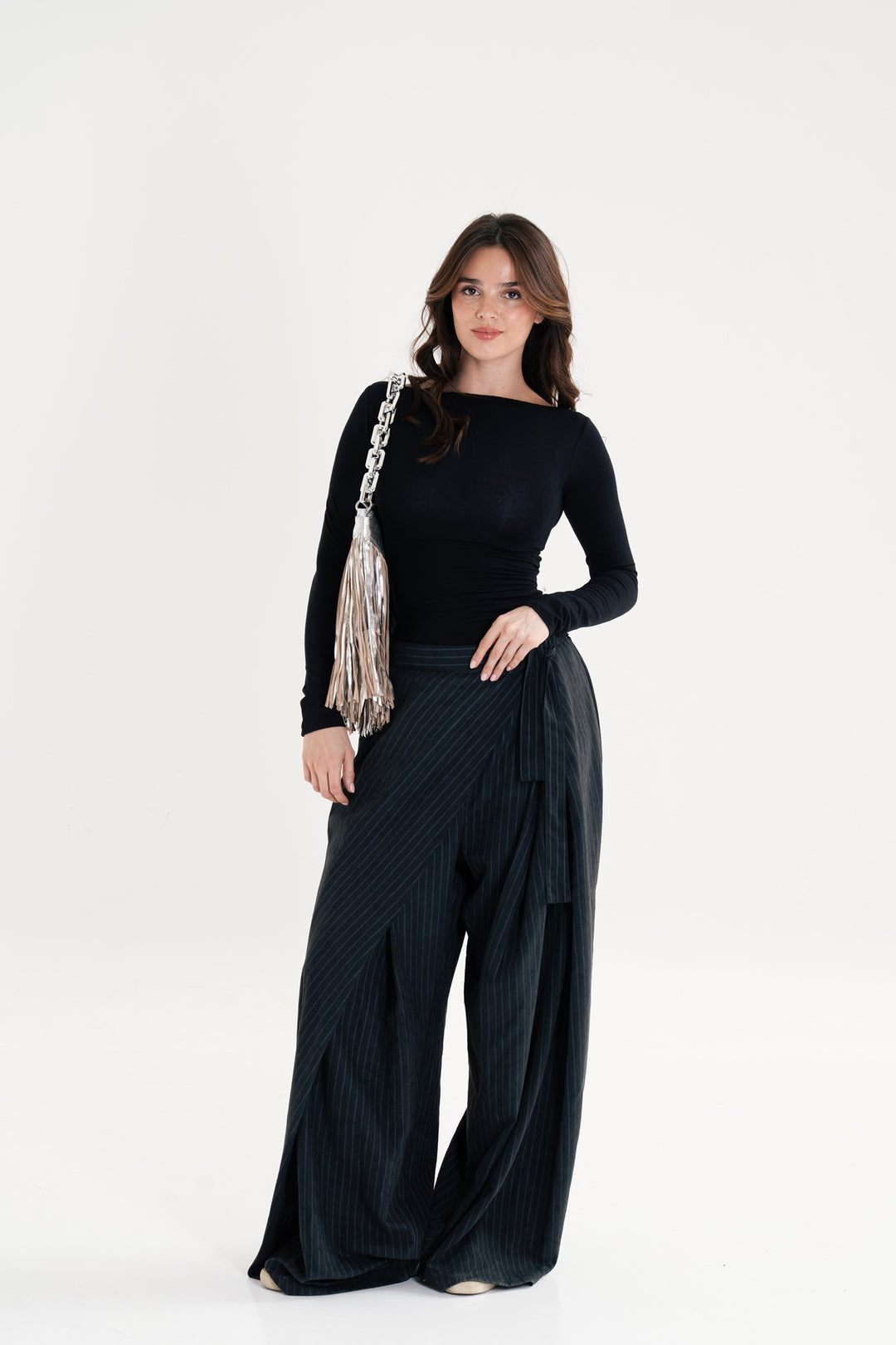 The Striped Wrap Pants