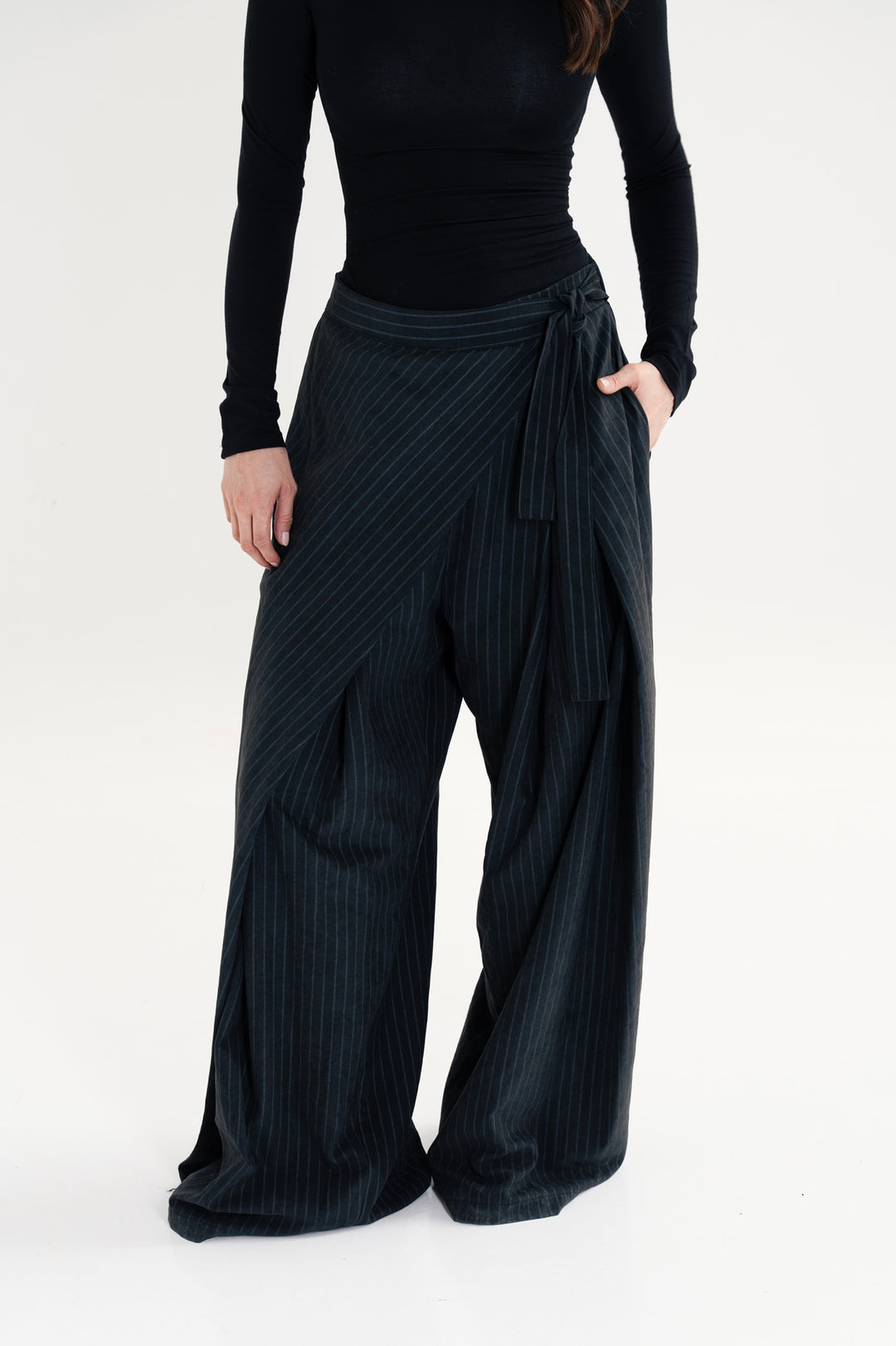 The Striped Wrap Pants