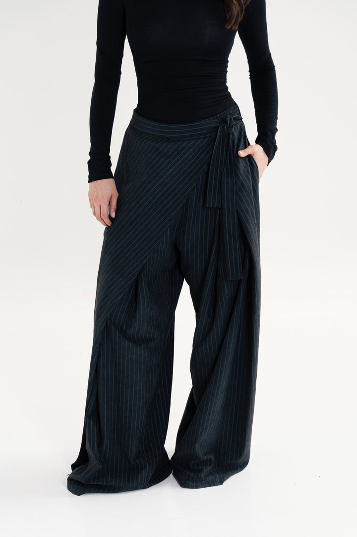 The Striped Wrap Pants