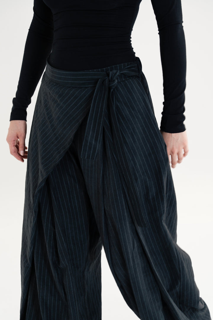 The Striped Wrap Pants