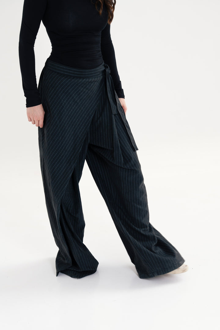 The Striped Wrap Pants