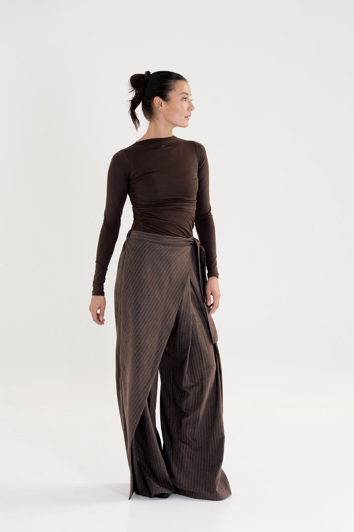 The Striped Wrap Pants