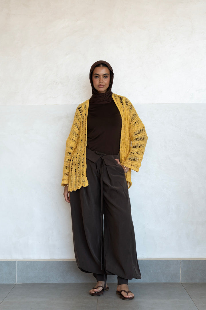 Summer Knit Cardigan - Yellow
