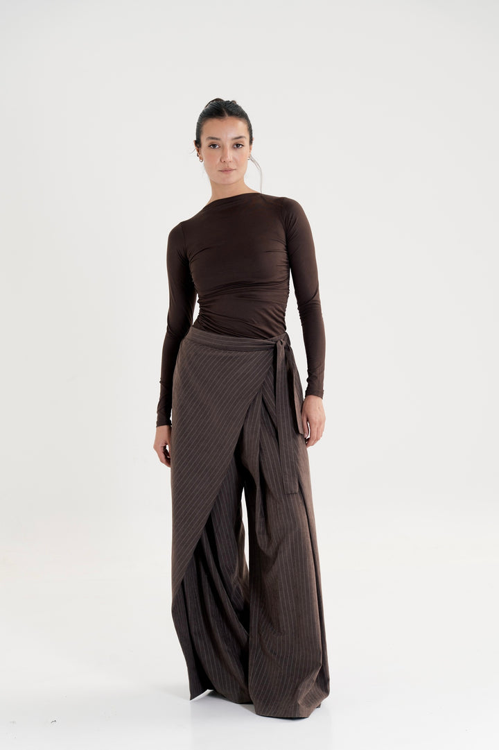 The Striped Wrap Pants