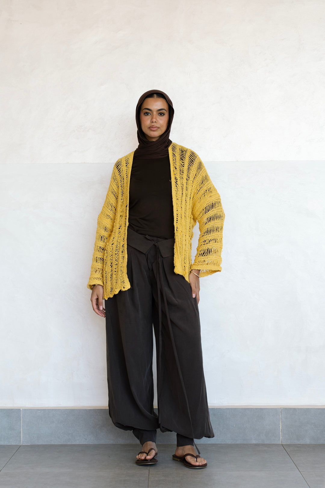 Summer Knit Cardigan - Yellow
