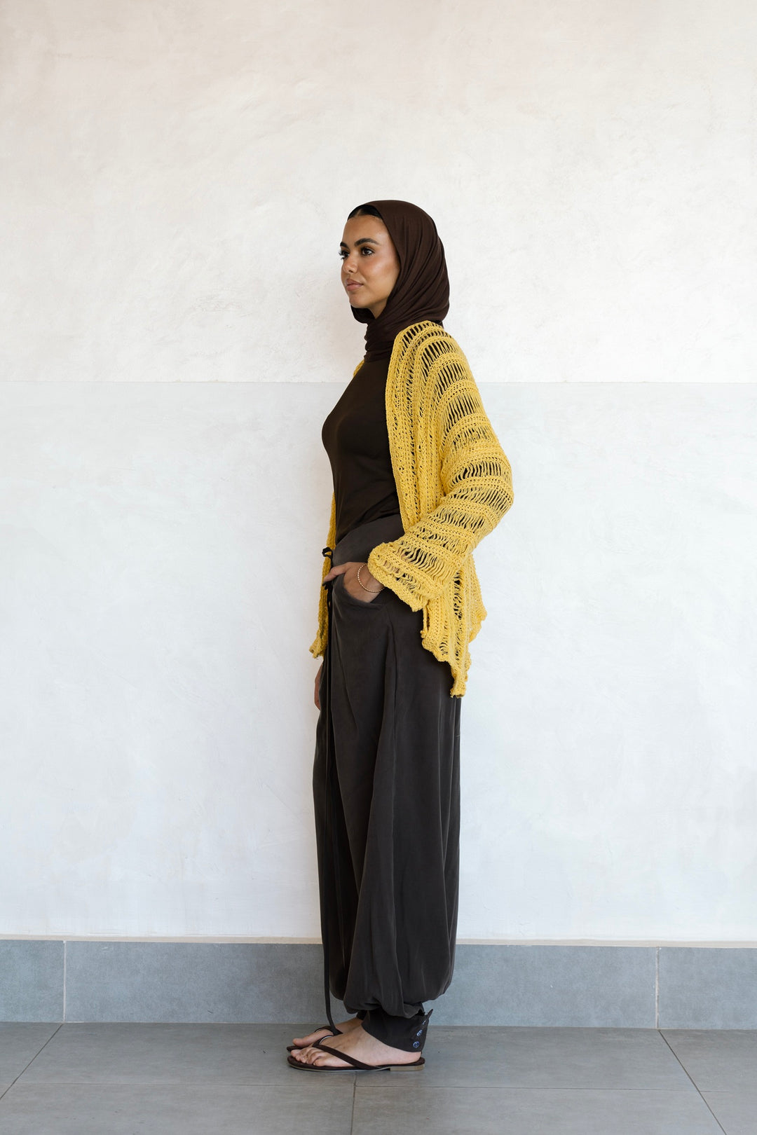 Summer Knit Cardigan - Yellow