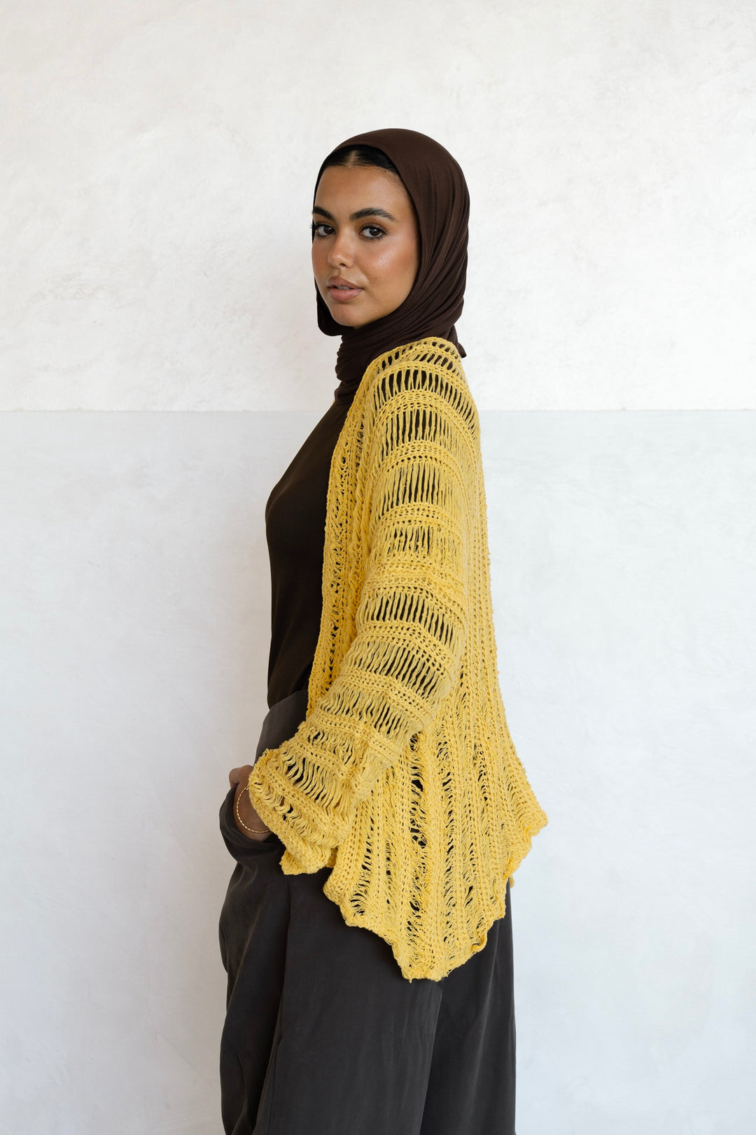 Summer Knit Cardigan - Yellow