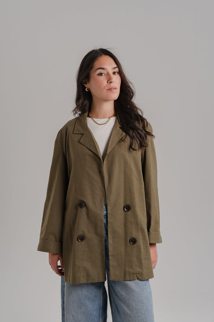 The Buttoned Slits Blazer