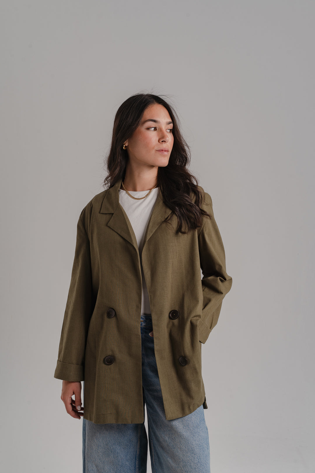 The Buttoned Slits Blazer