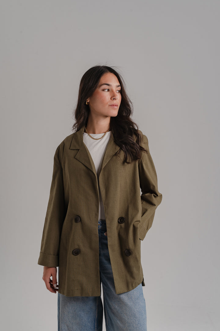 The Buttoned Slits Blazer