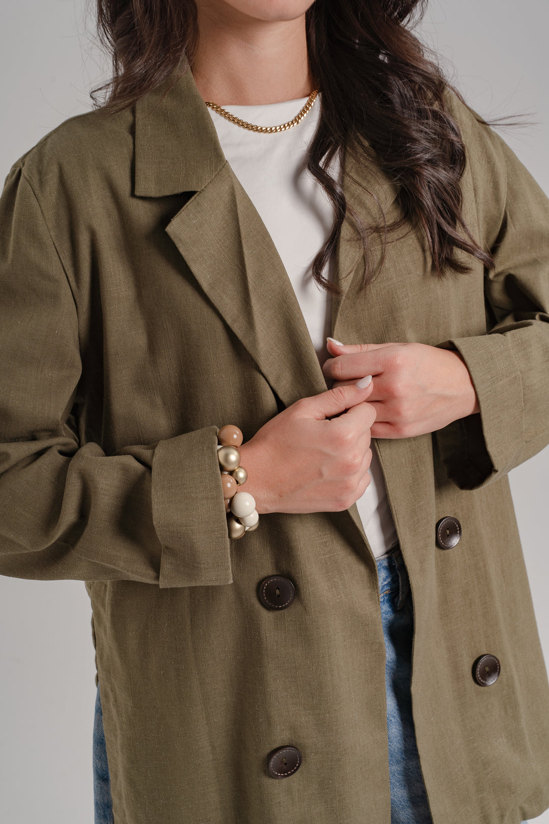 The Buttoned Slits Blazer