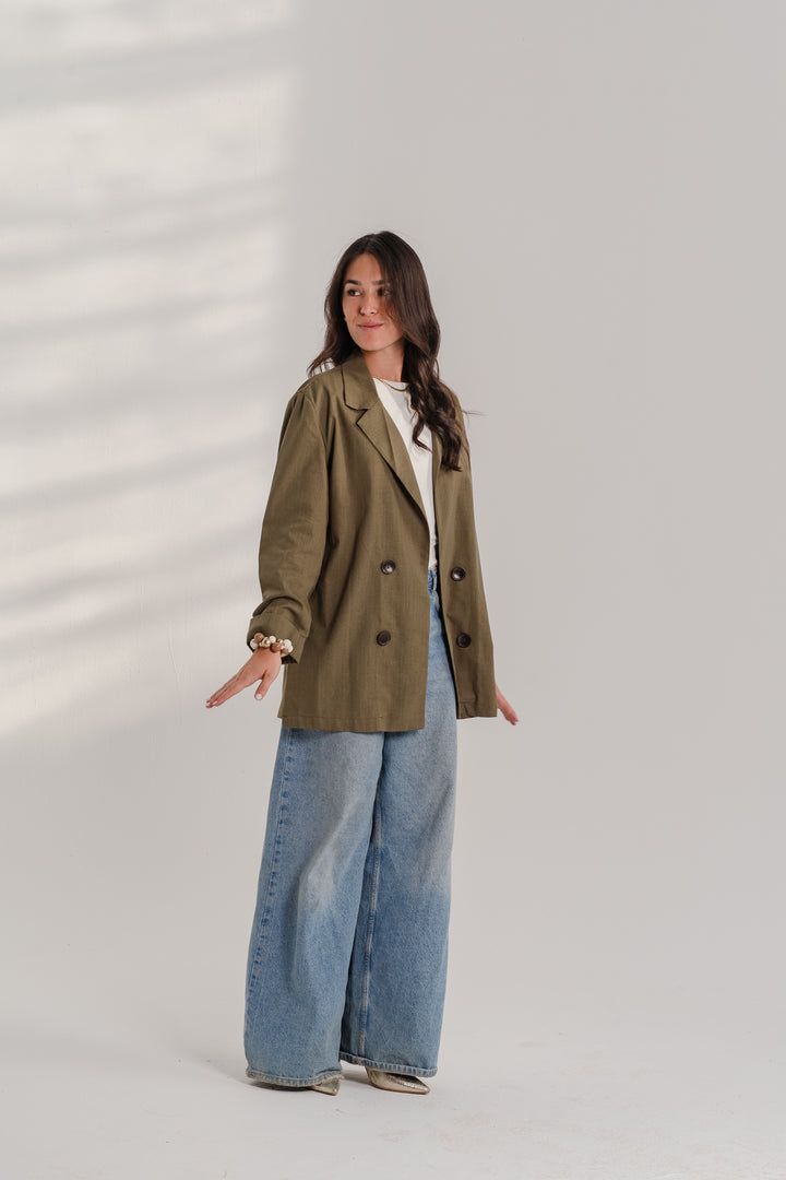 The Buttoned Slits Blazer