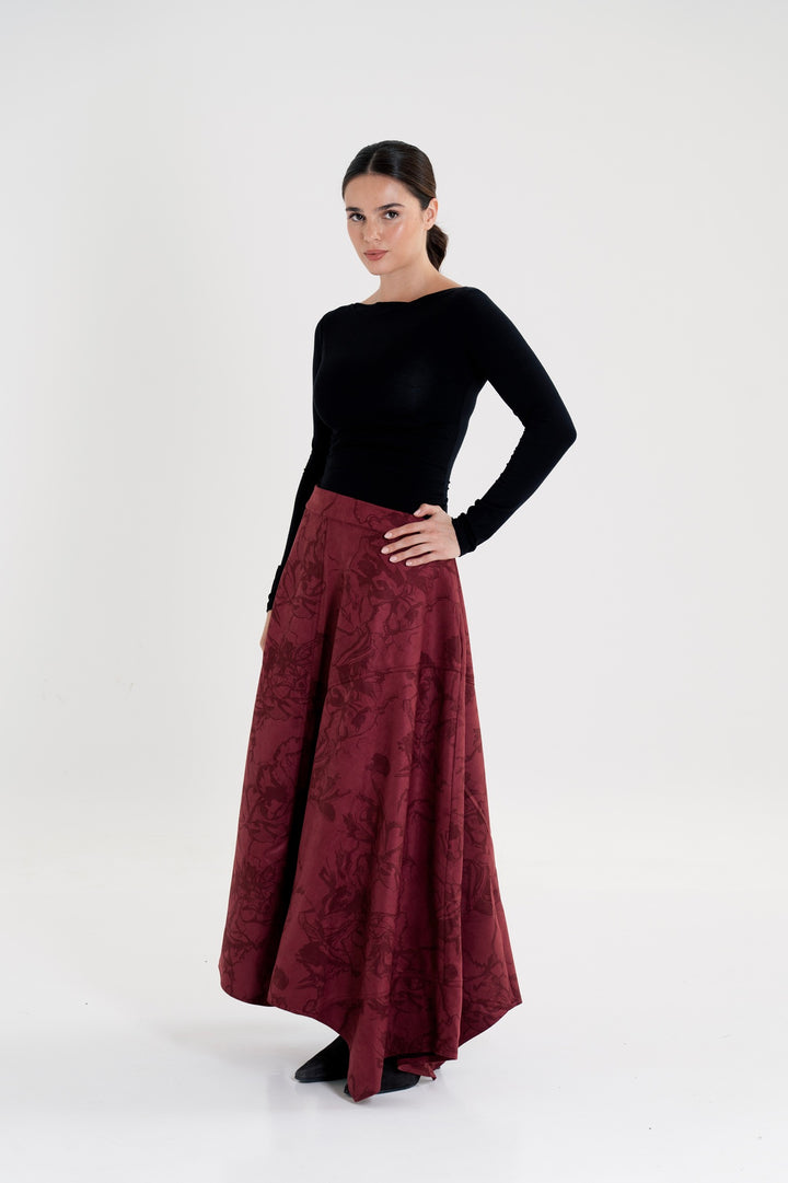 The Suede Asymmetrical Skirt