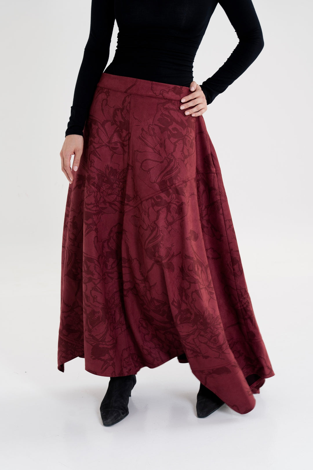 The Suede Asymmetrical Skirt