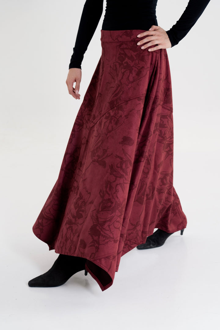 The Suede Asymmetrical Skirt