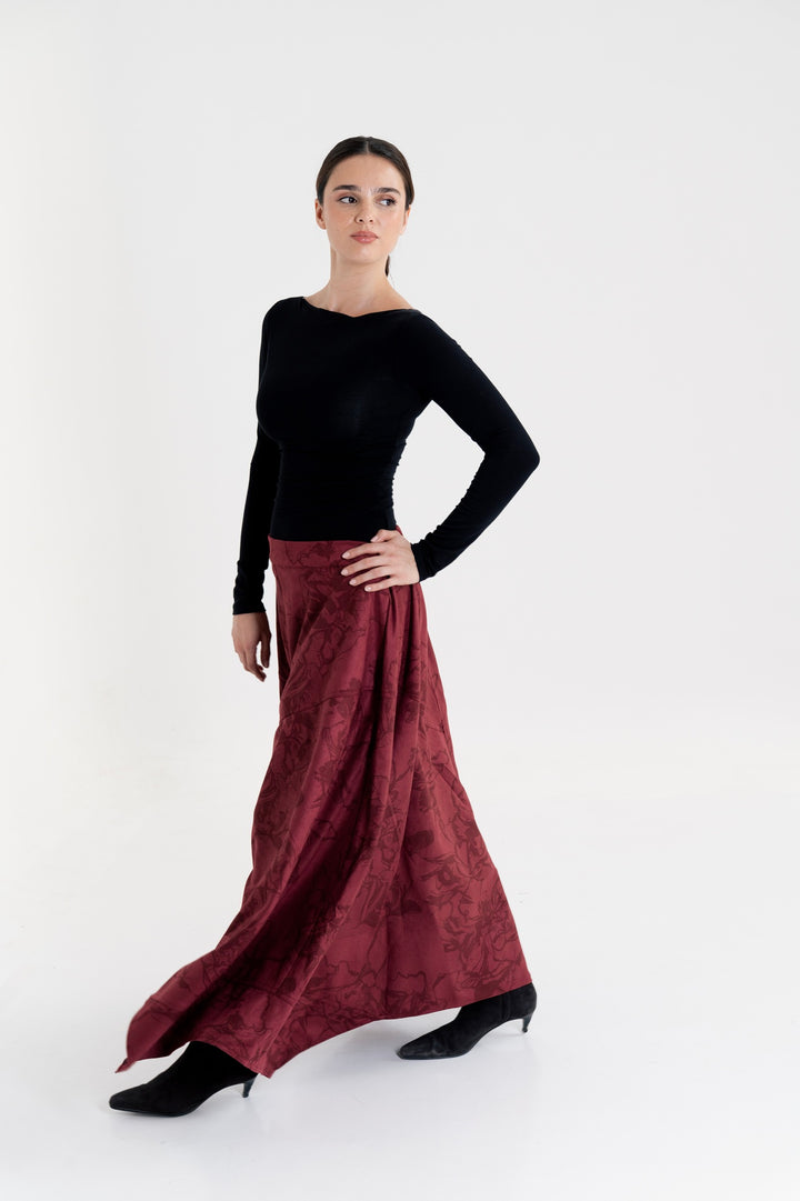 The Suede Asymmetrical Skirt