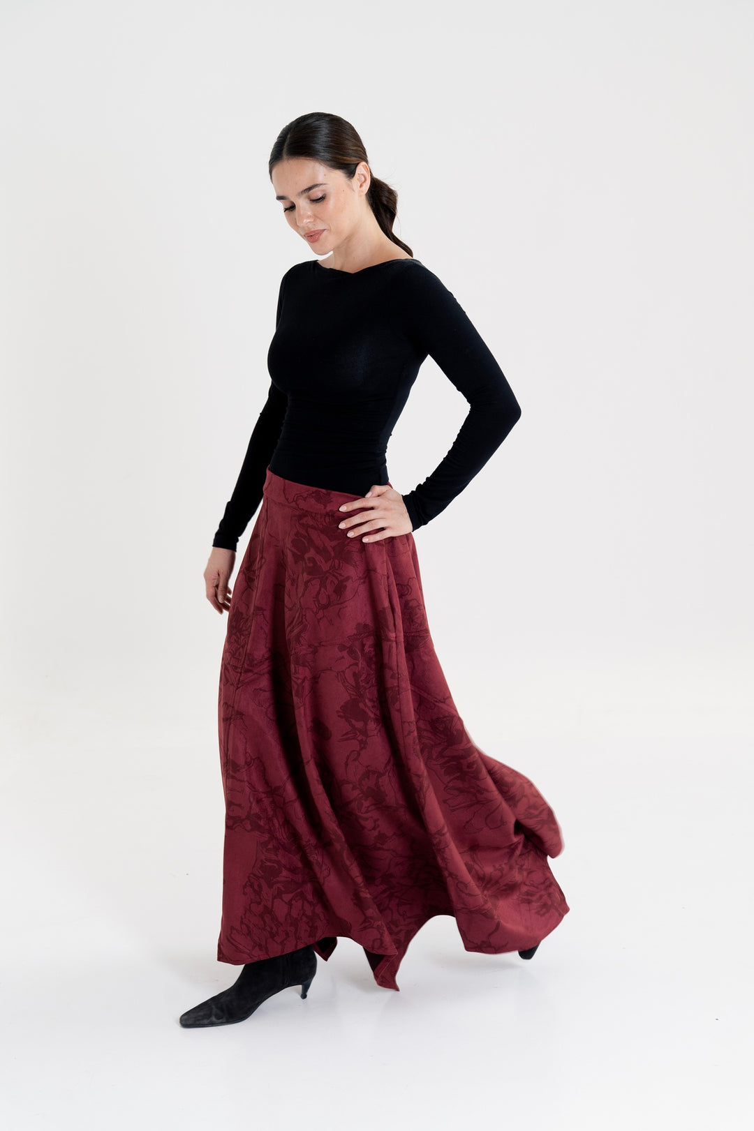 The Suede Asymmetrical Skirt