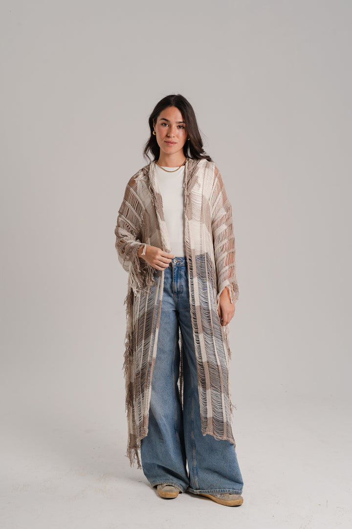 Serenity Handwoven Fringe Cardigan
