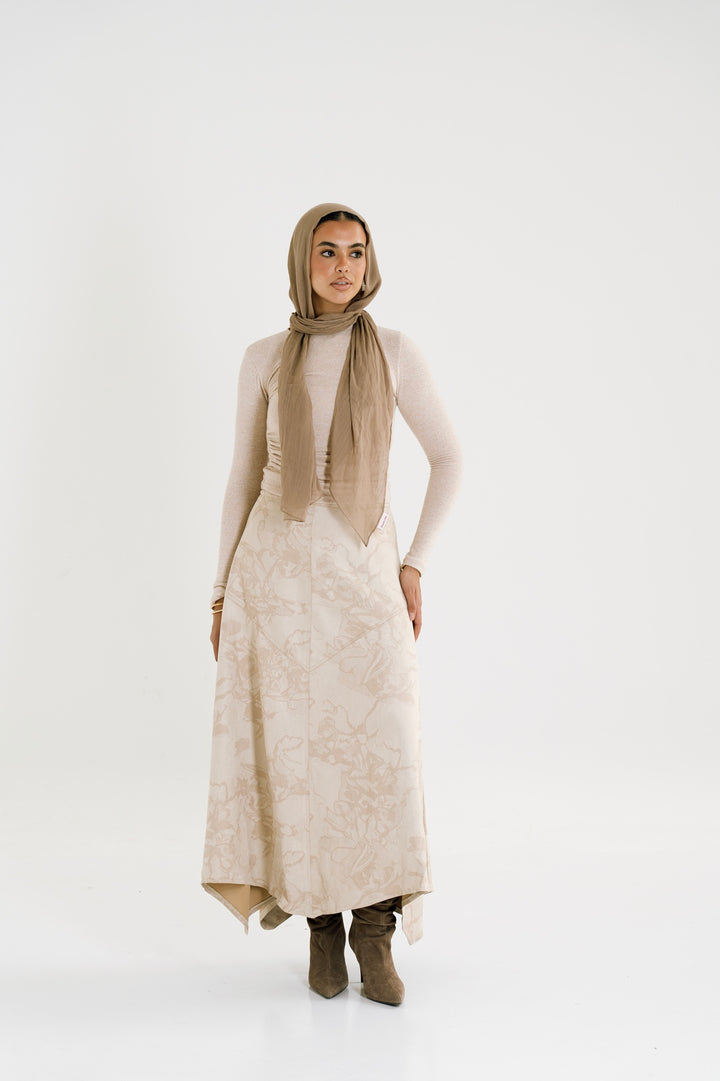 The Suede Asymmetrical Skirt