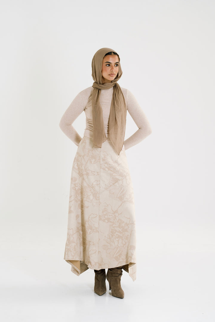 The Suede Asymmetrical Skirt