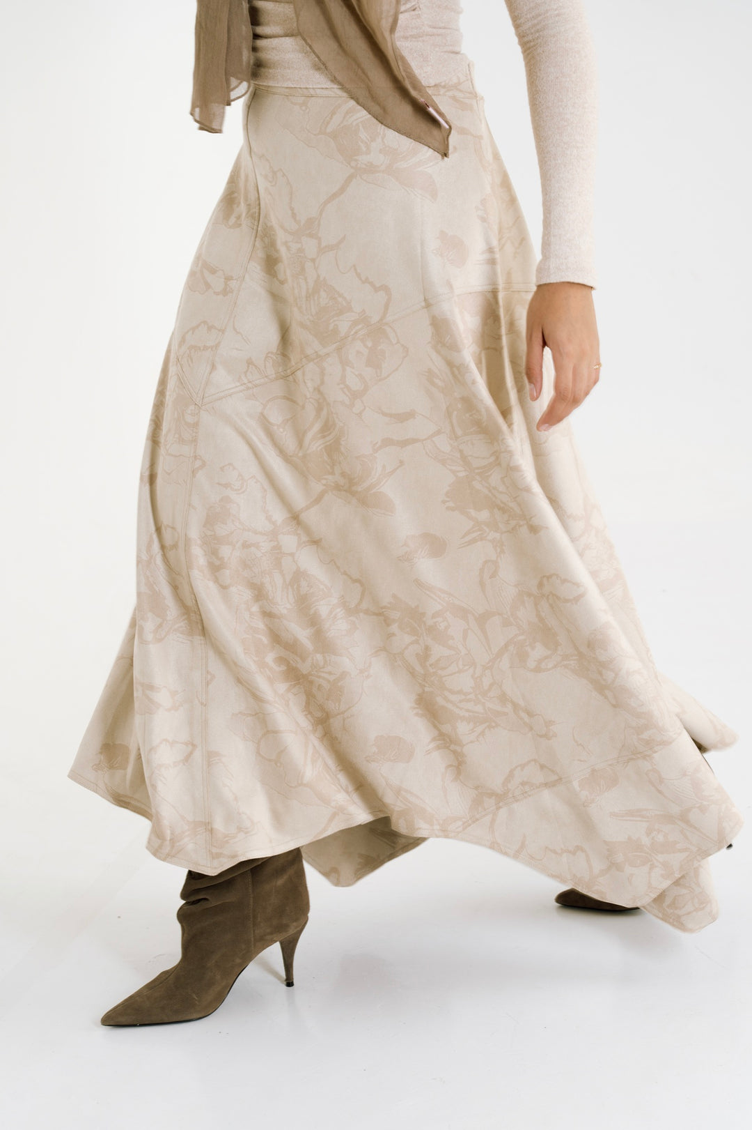 The Suede Asymmetrical Skirt