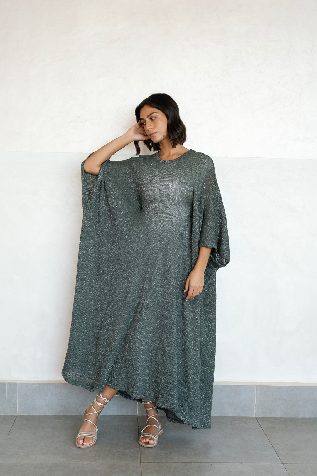 Butterfly Knit Dress - Olive