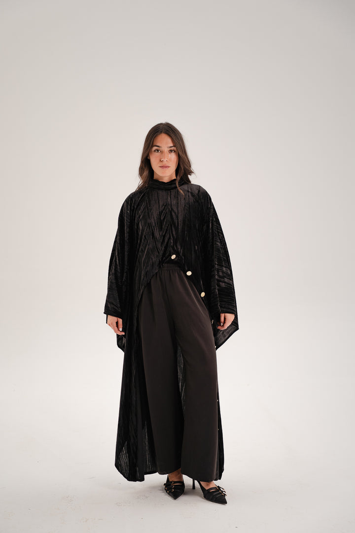 The Golden Button Velvet Top