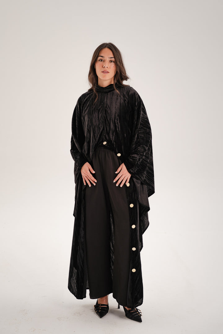 The Golden Button Velvet Top