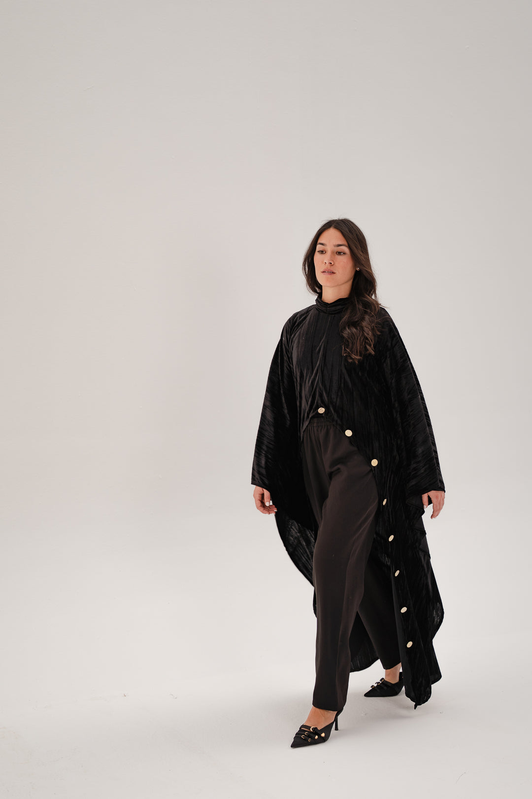 The Golden Button Velvet Top