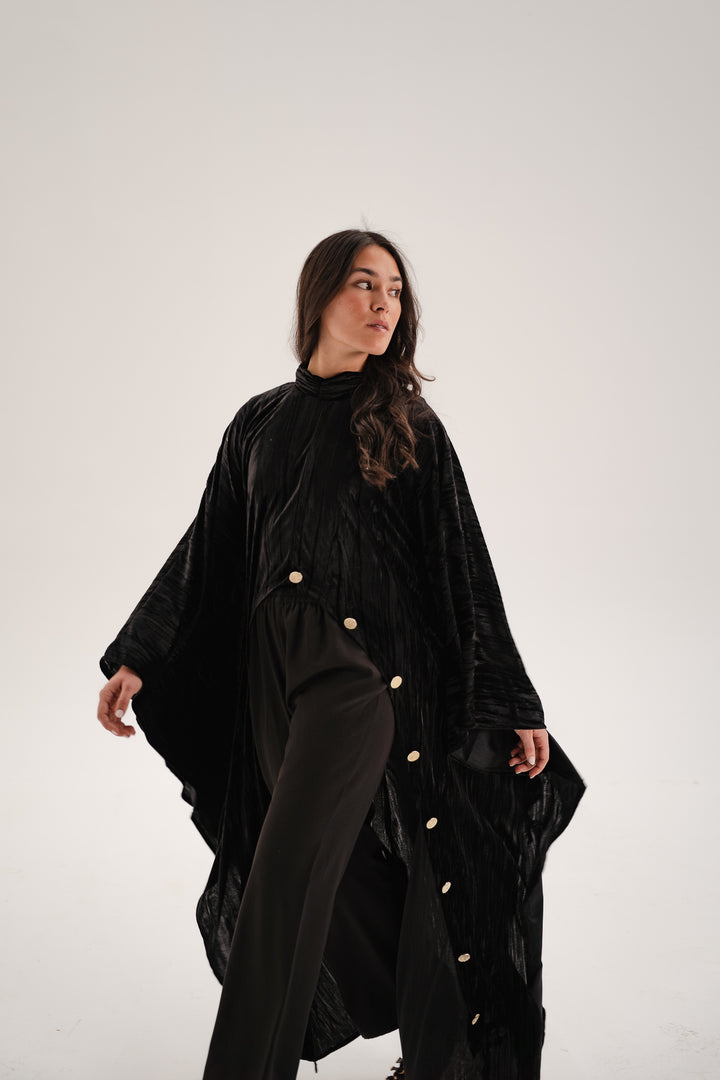 The Golden Button Velvet Top