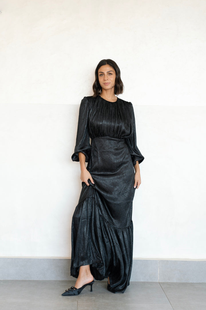 Pearl Sheen Dress - Black