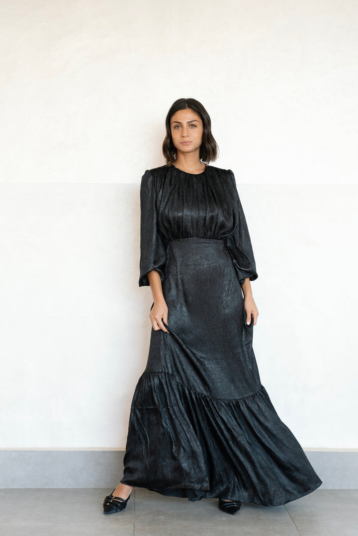 Pearl Sheen Dress - Black