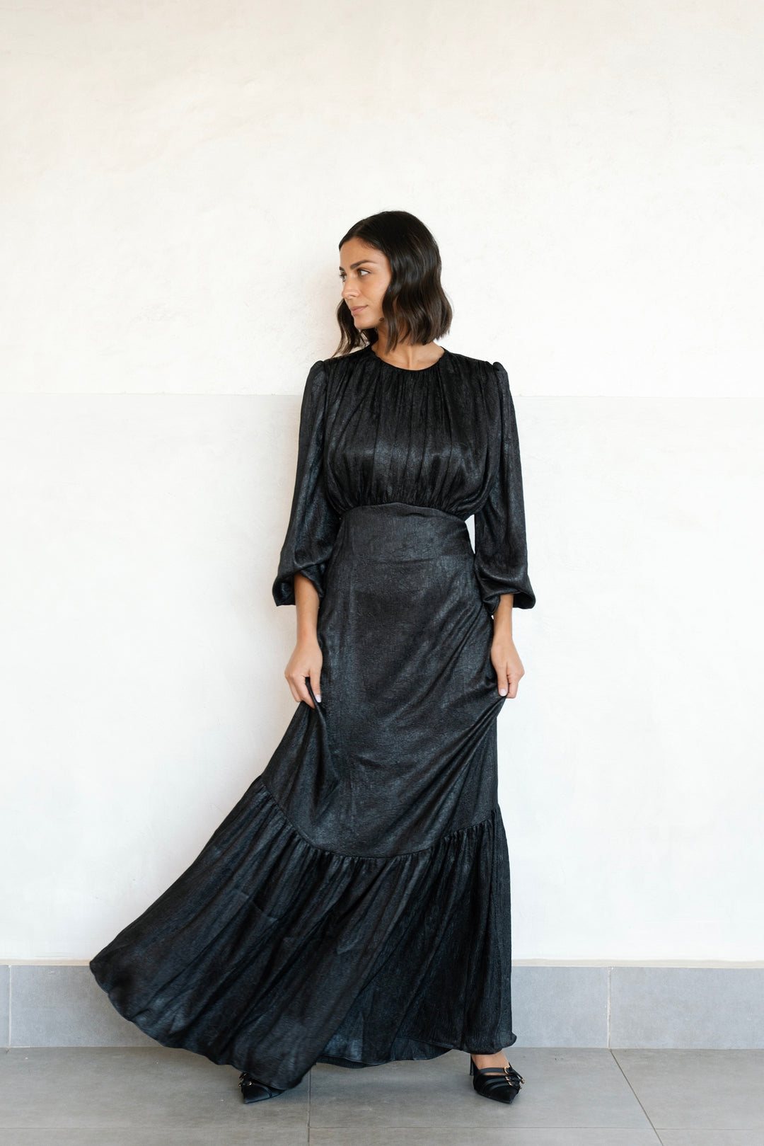 Pearl Sheen Dress - Black
