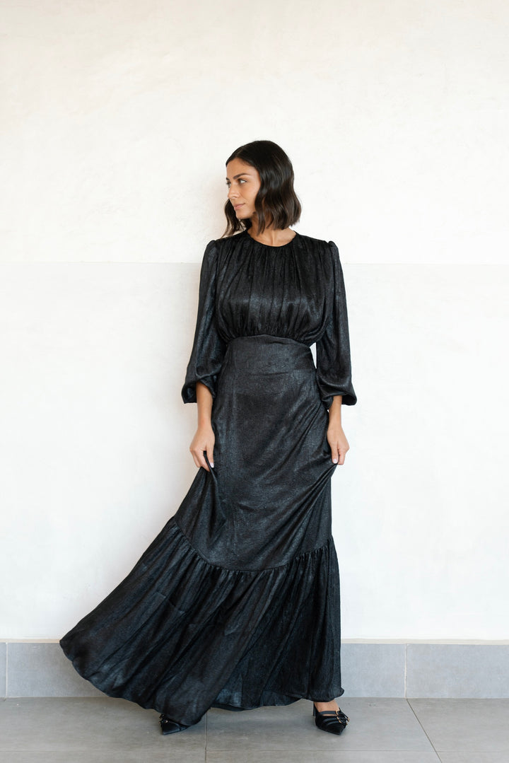 Pearl Sheen Dress - Black