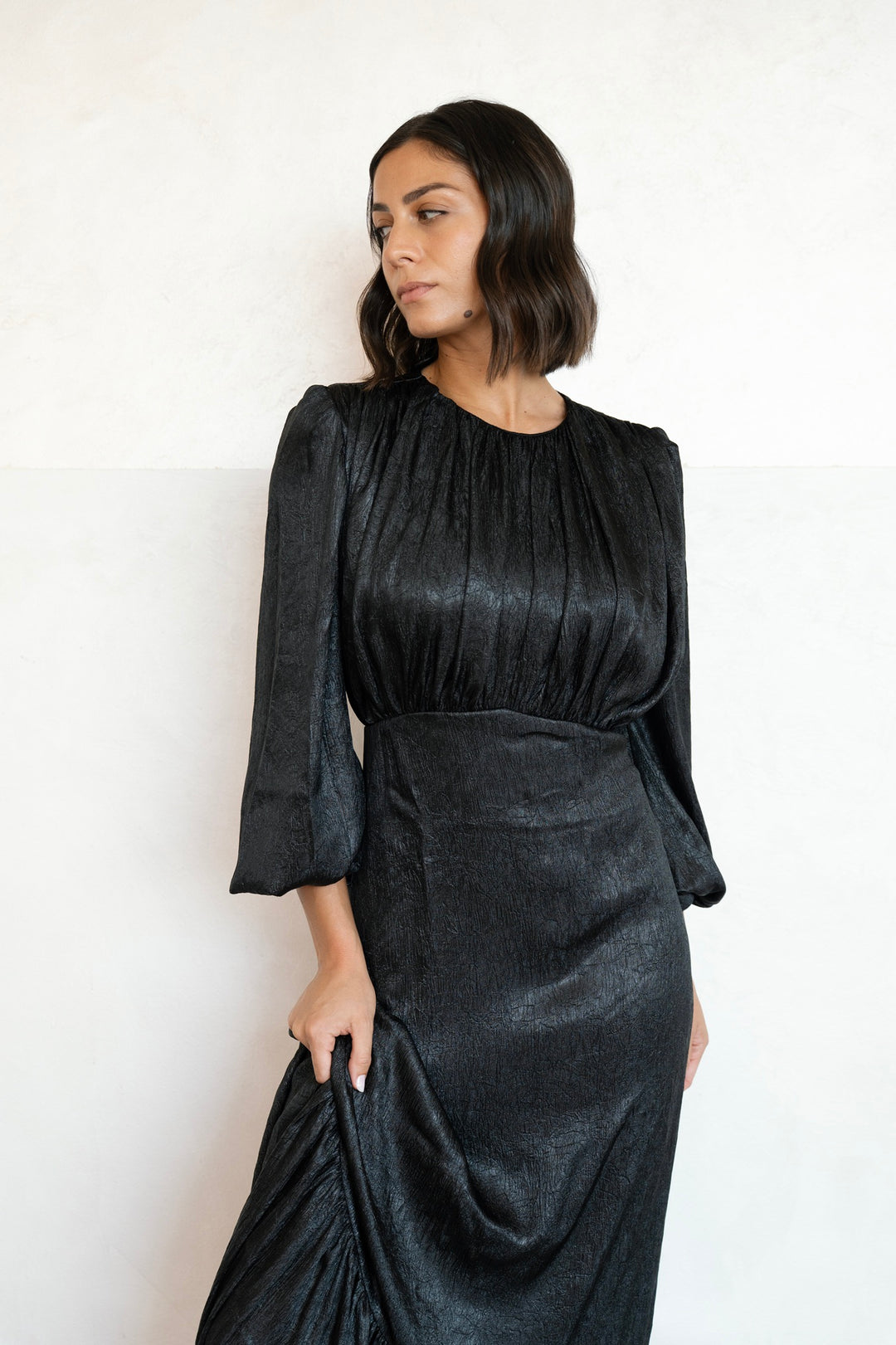 Pearl Sheen Dress - Black