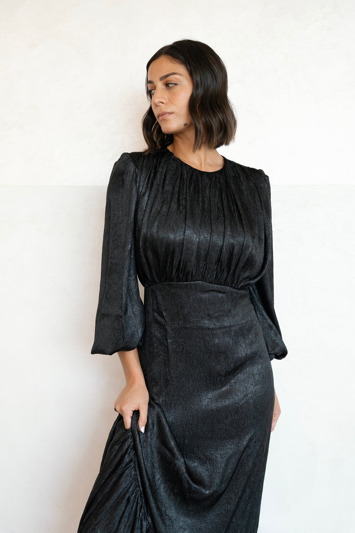 Pearl Sheen Dress - Black