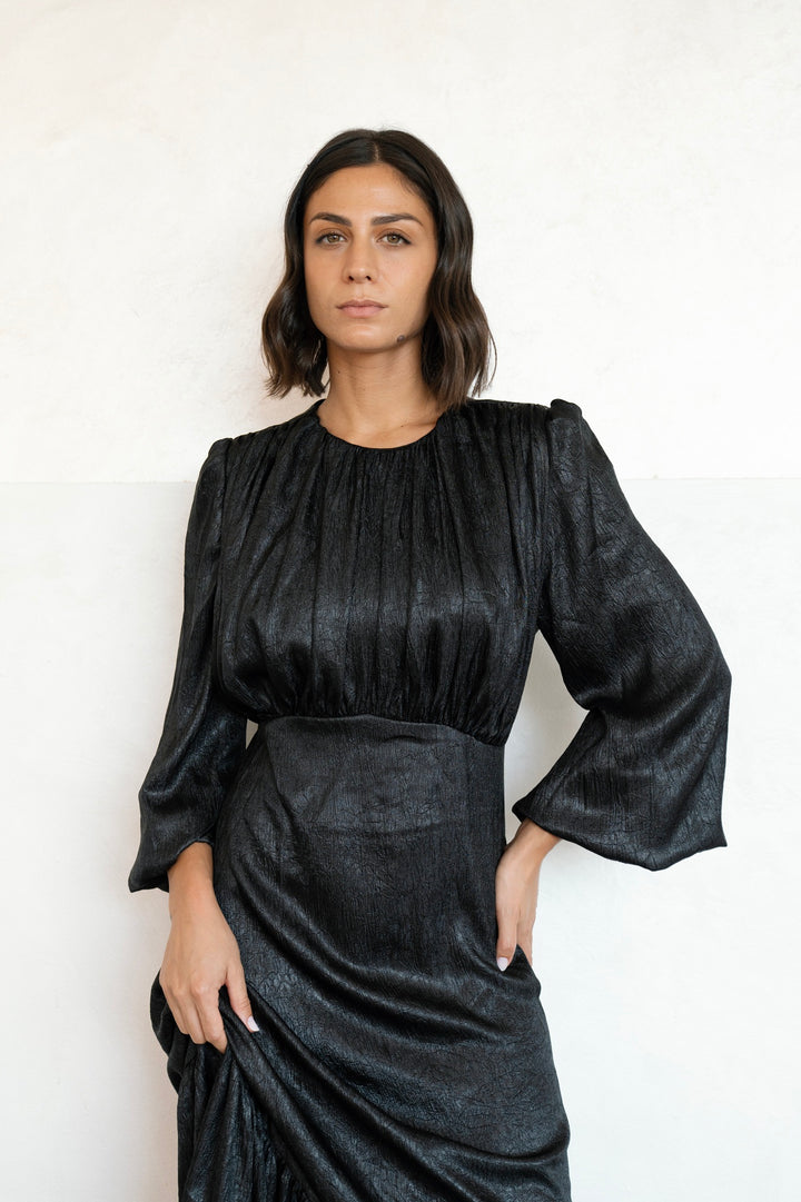 Pearl Sheen Dress - Black