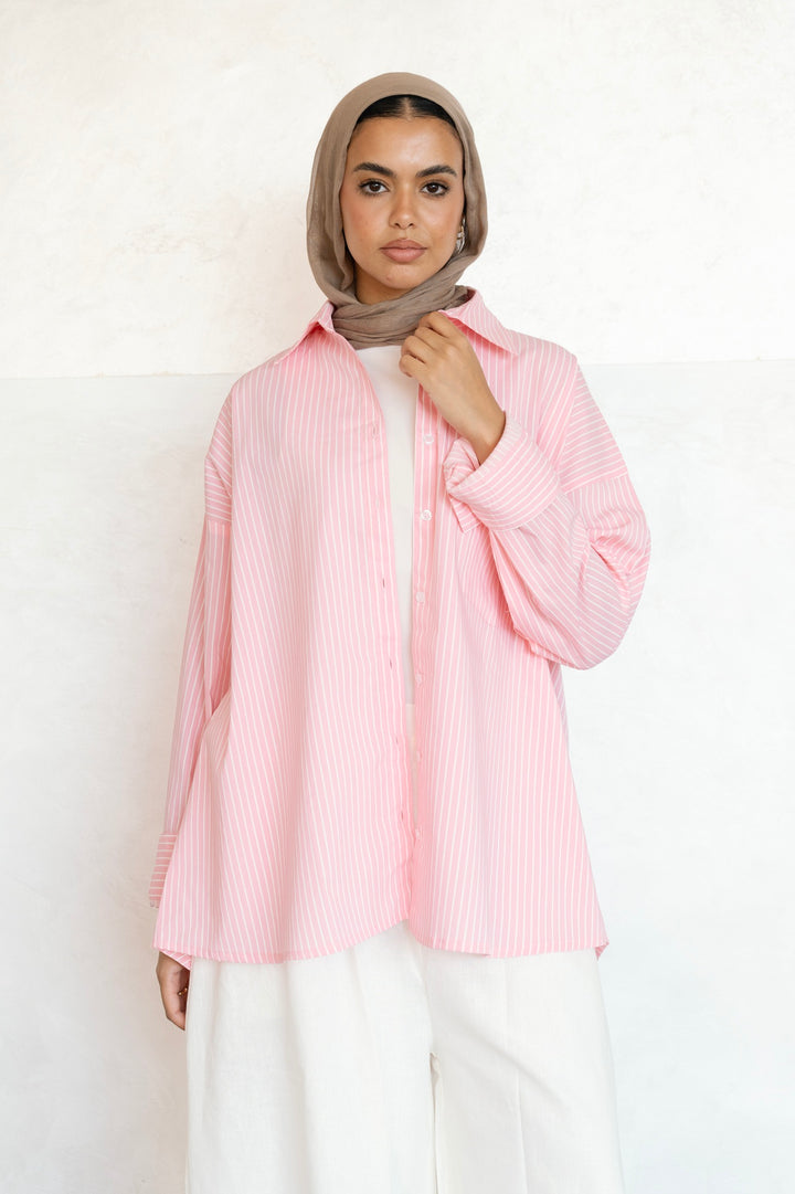 Pinstripe Shirt - Pink