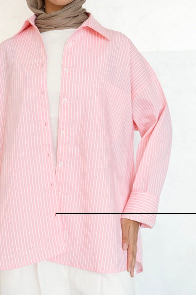 Pinstripe Shirt - Pink