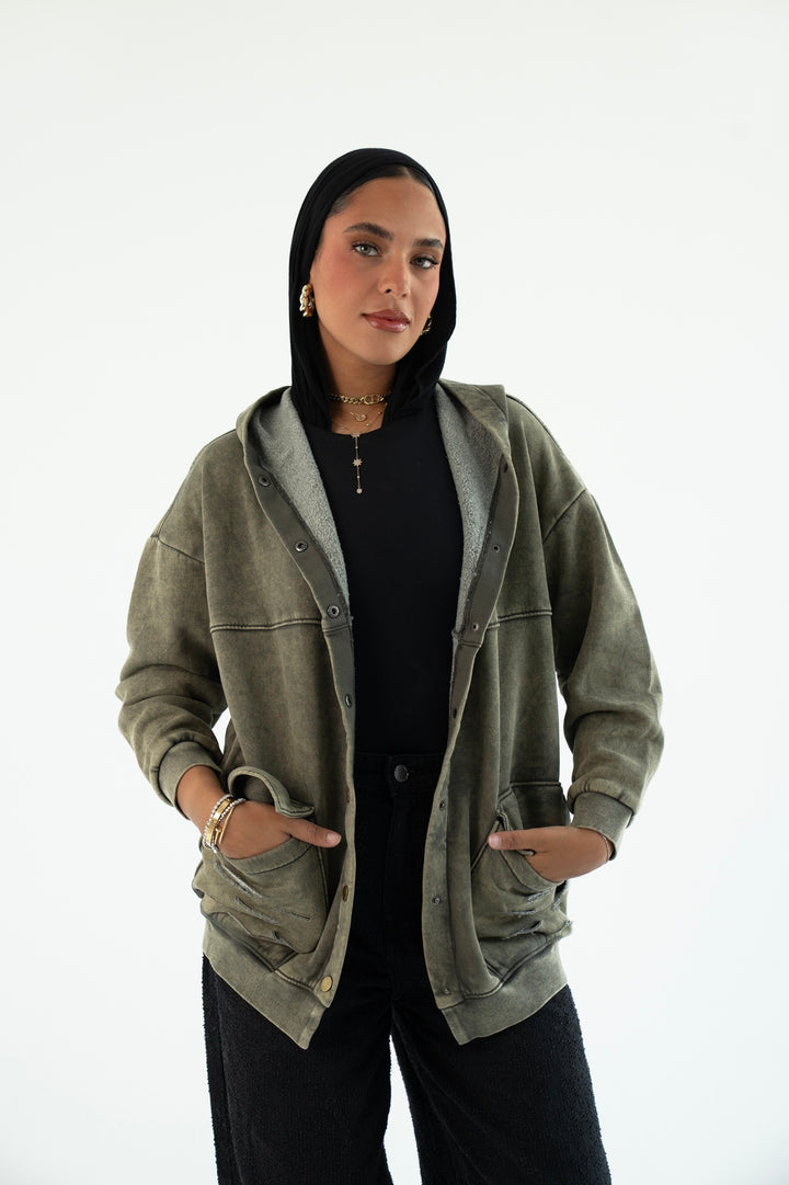 Stone Oversized Jacket