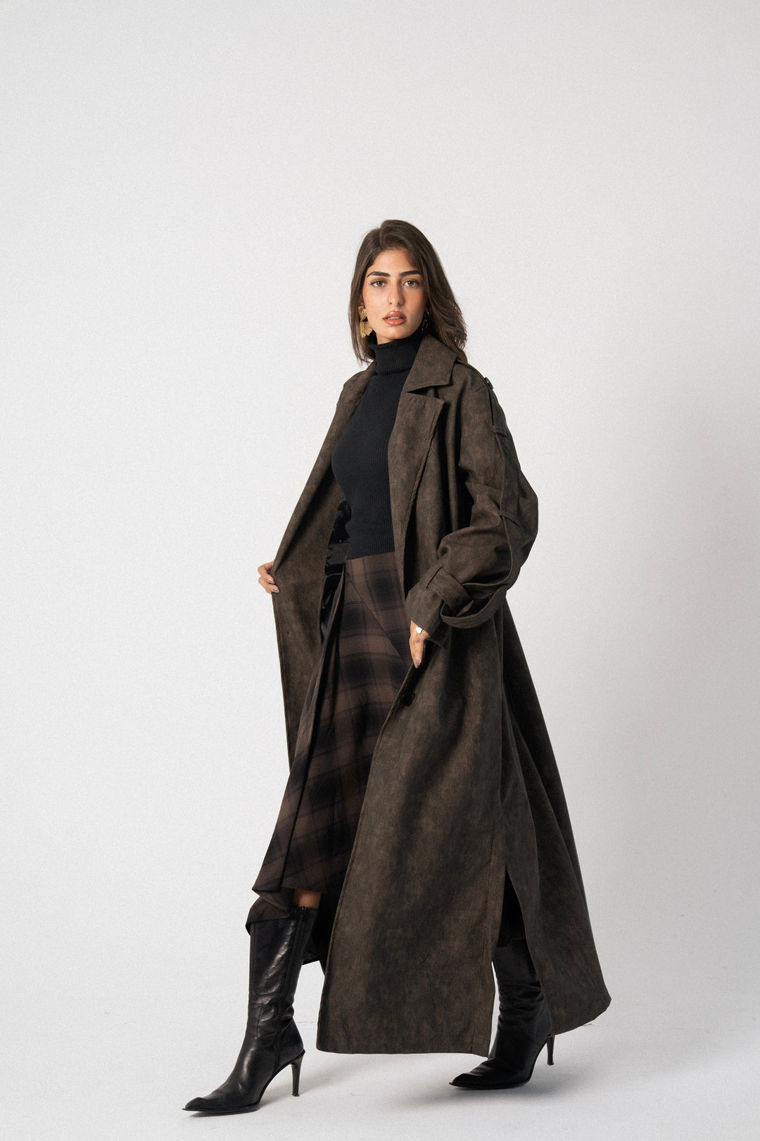 City Edge Leather Coat