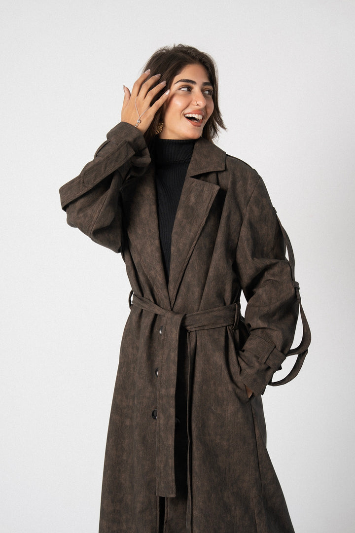 City Edge Leather Coat