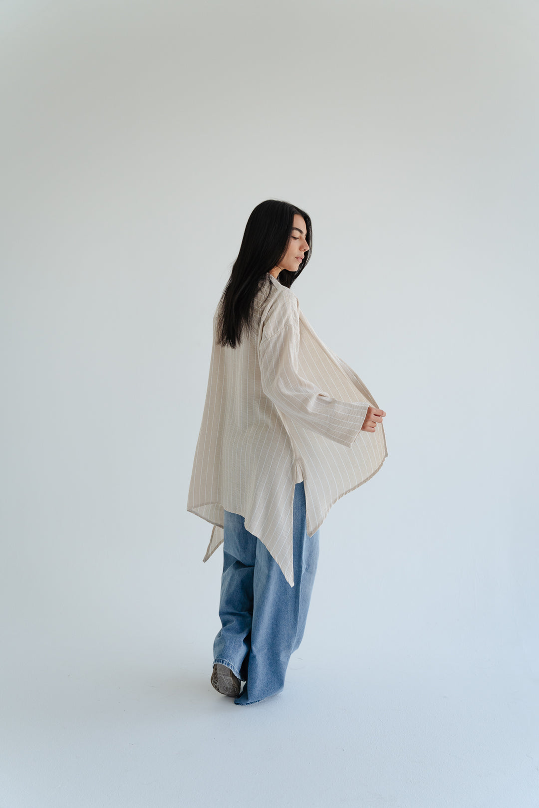 Soft Stripe Oversized Shirt