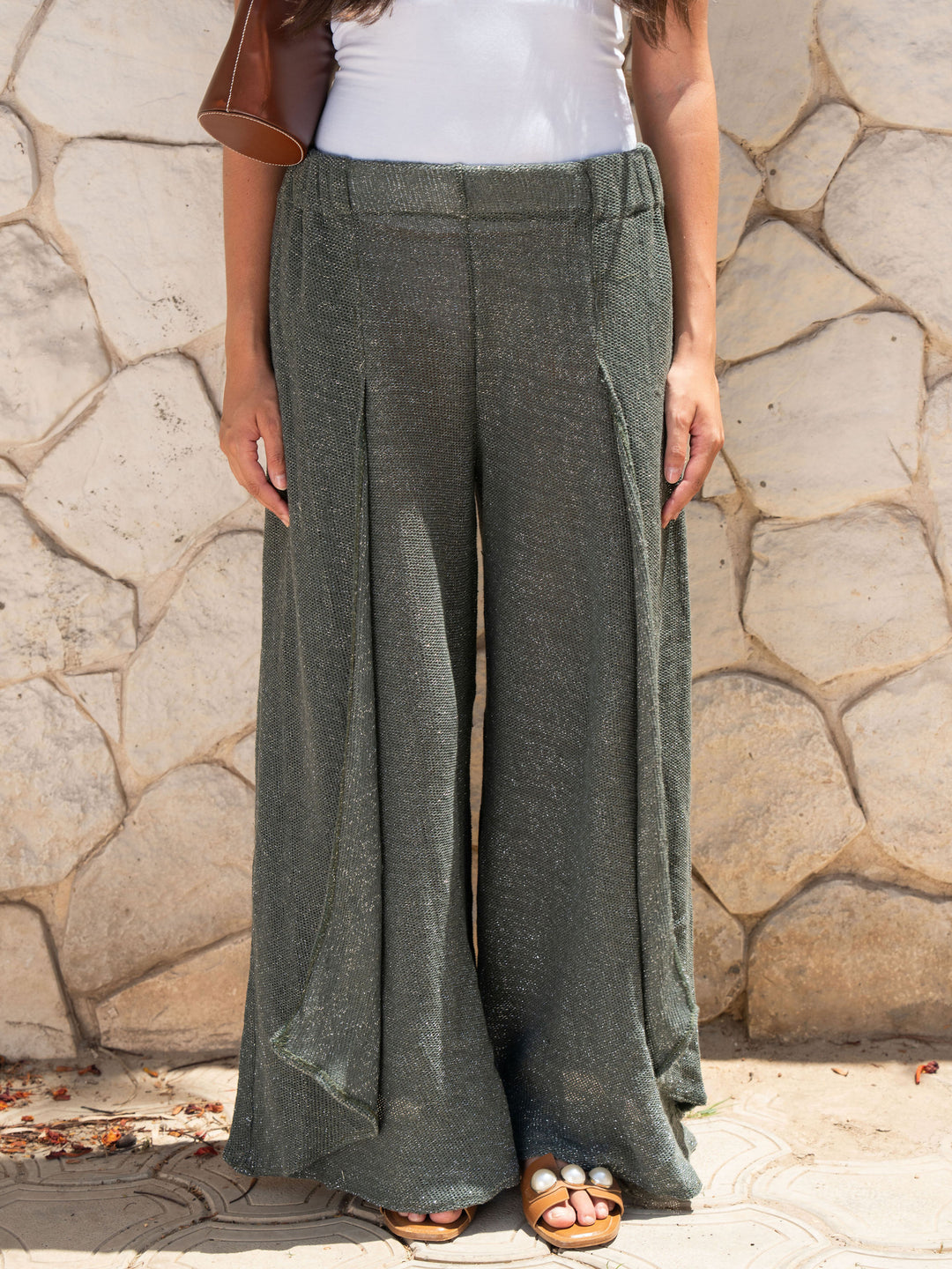 Glam Knit Pants - Olive