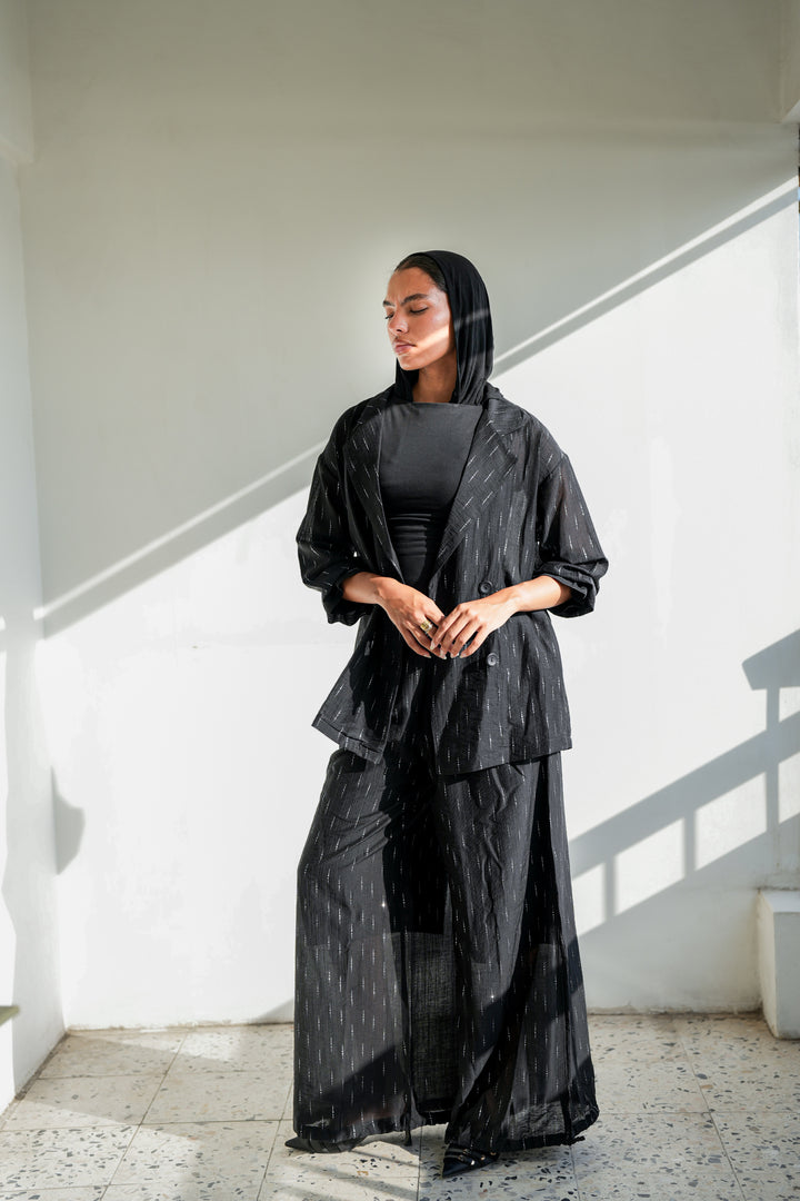 Starlight Shimmery Blazer - Black