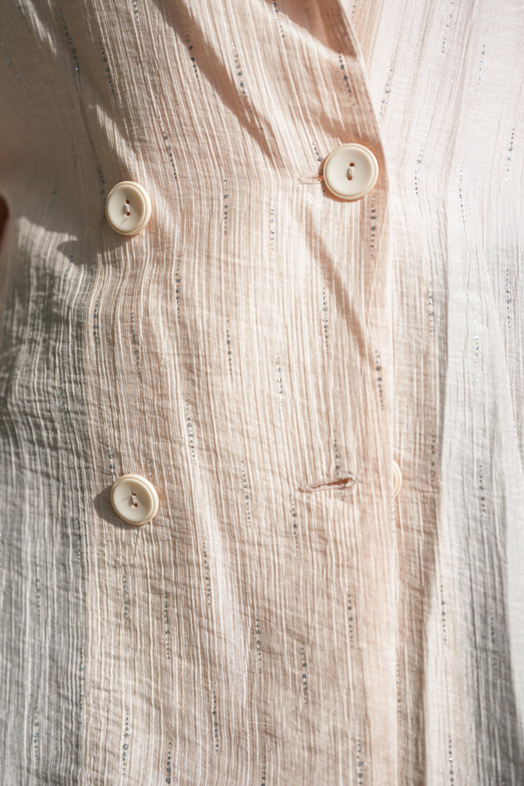 Starlight Shimmery Blazer - Off White