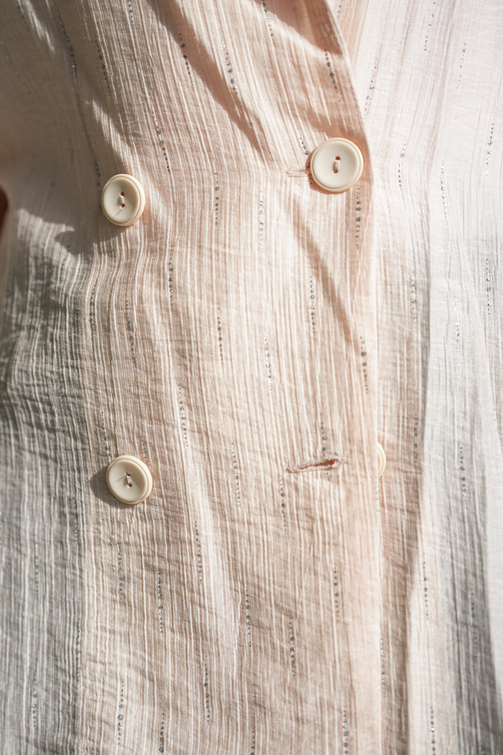 Starlight Shimmery Blazer - Off White